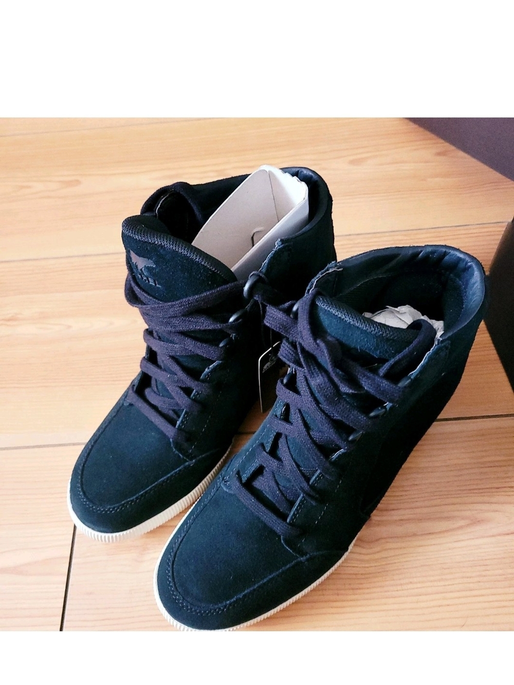 Sorel Black High-Top Lace-Up Women's Ankle Booties
